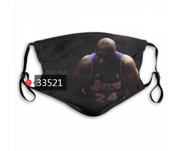 2021 NBA Los Angeles Lakers #24 kobe bryant 33521 Dust mask with filter->nba dust mask->Sports Accessory